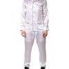 White Satin Silk Men Pajama Set Sleepwear