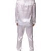 White Satin Silk Men Pajama Set Sleepwear