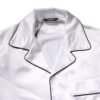 White Satin Silk Men Pajama Set Sleepwear