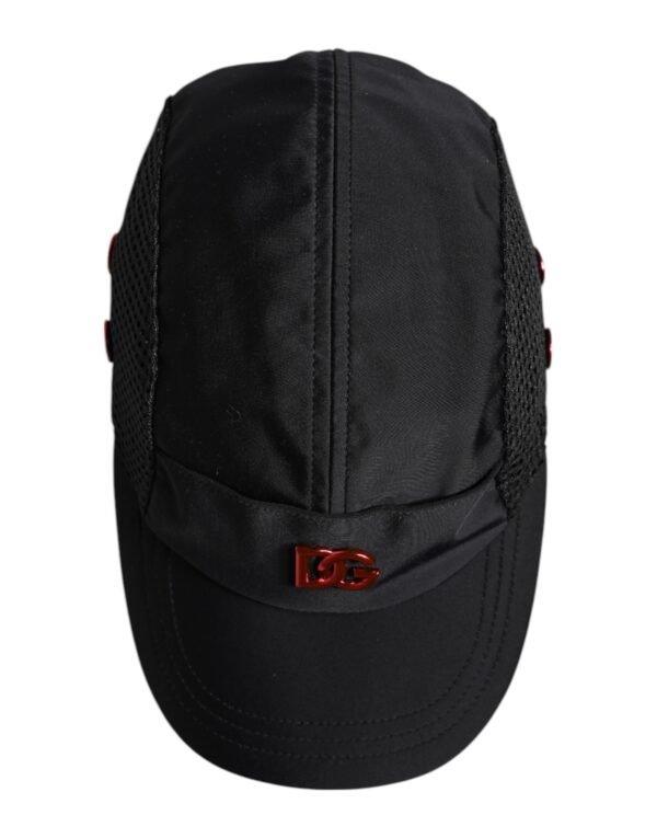 Black Nylon DG Logo 6 Panels Baseball Cap