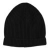 Black Cashmere Knitted Winter Beanie Hat