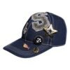 Blue Crystal Embellishment Baseball Cap