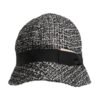 Black Cotton Blend Bucket Hat
