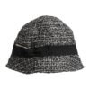 Black Cotton Blend Bucket Hat