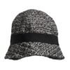 Black Cotton Blend Bucket Hat