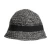 Black Cotton Blend Bucket Hat