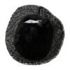 Black Cotton Blend Bucket Hat