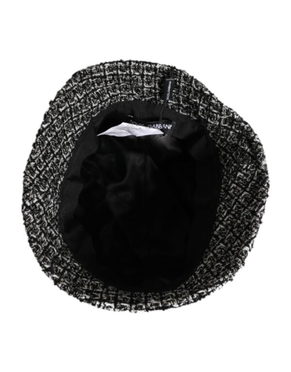 Black Cotton Blend Bucket Hat