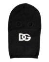 Black Cashmere Knitted Ski Mask Balaclava Hat