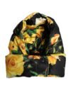 Black Floral Print Whole Head Wrap Hat