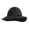 Black Cotton Wide Brim Bucket Hat