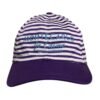 White Purple Stripe Cotton Women Baseball Cap
