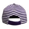 White Purple Stripe Cotton Women Baseball Cap