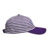 White Purple Stripe Cotton Women Baseball Cap