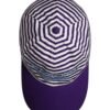 White Purple Stripe Cotton Women Baseball Cap