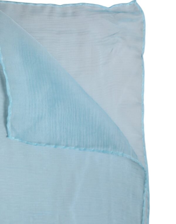 Light Blue Silk Rectangle Wrap Shawl Scarf