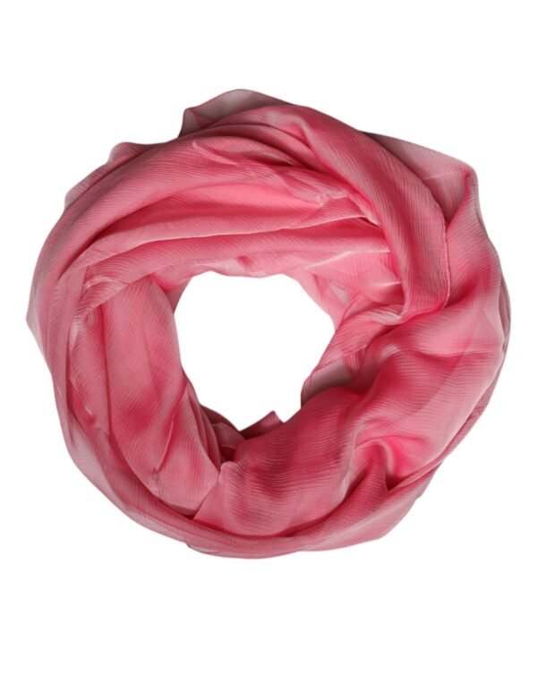 Pink Silk Rectangle Women Wrap Shawl Scarf