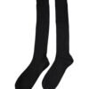 Black DG Logo Print Over The Calf Socks