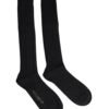 Black DG Logo Print Over The Calf Socks