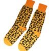 Yellow Black Print Mid Calf Men Socks