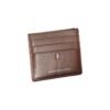 Sleek Leather Card Holder with Contrast Detailing