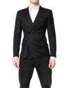 Black MARTINI Double Breasted Coat Blazer