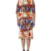 White Queen Of Heart Short Sleeve Midi Dress