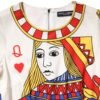 White Queen Of Heart Short Sleeve Midi Dress