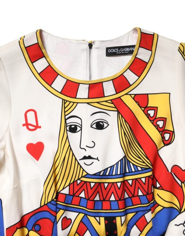 White Queen Of Heart Short Sleeve Midi Dress