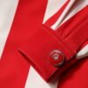 White Red Stripes Long Sleeves Mini Dress