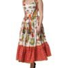 White Vegetables Sleeveless A-line Dress