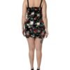 Black Floral Sequin Sleeveless Sheath Dress