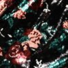 Black Floral Sequin Sleeveless Sheath Dress