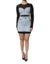 Black Blue Long Sleeves Denim Mini Dress