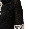 Black Floral Lace Embellished Mini Dress