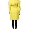 Yellow Double Breasted Trench Coat Jacket