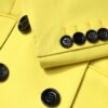 Yellow Double Breasted Trench Coat Jacket