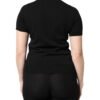 Black Cotton Round Neck Short Sleeve T-shirt
