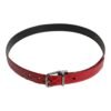 7161615.jpeg Red Exotic Leather Brass Metal Buckle Belt