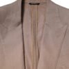 Beige TAORMINA Single Breasted Coat Blazer