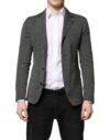 Black White Patterned Men Suit Coat Blazer