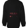 Black Cotton Graphic Print Pullover Sweater