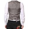 Beige Gray Dress Men Formal Waistcoat Vest