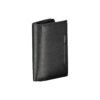 Sleek Black Leather Wallet with Coin Purse