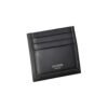 Sleek Blue Leather Card Holder with Contrast Detail