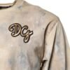Beige Tie Dye DG Embroidery Cropped T-shirt