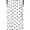 White Polyester Sleeveless DG Logo T-shirt