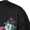 Black Cotton DG Floral Print Crewneck T-shirt