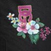 Black Cotton DG Floral Print Crewneck T-shirt