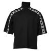 Black Cotton DG Print Turtleneck T-shirt